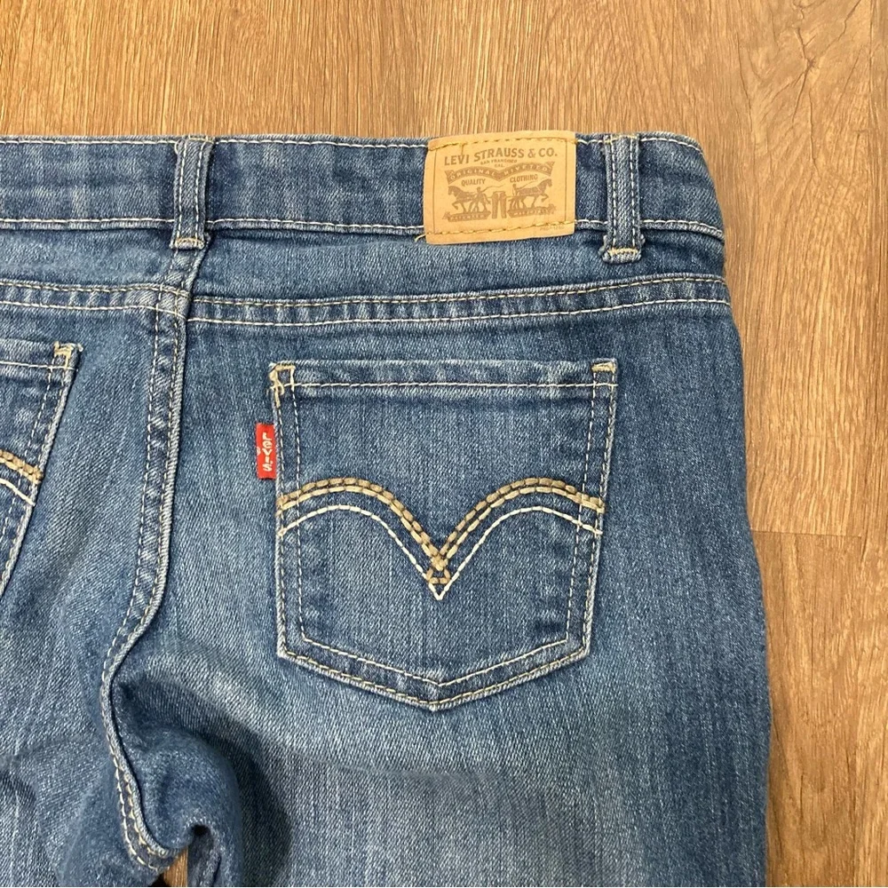 Girls Size 12 Levi’s 711 Skinny Red Tab Blue Jeans